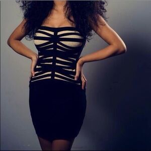Guess by Marciano Black and Gold Dress